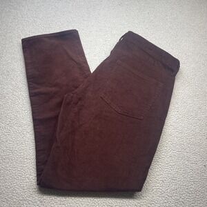 J.Crew Pants Mens 36x32 Red/burgundy 770 Straight Fit Corduroy Five Pocket